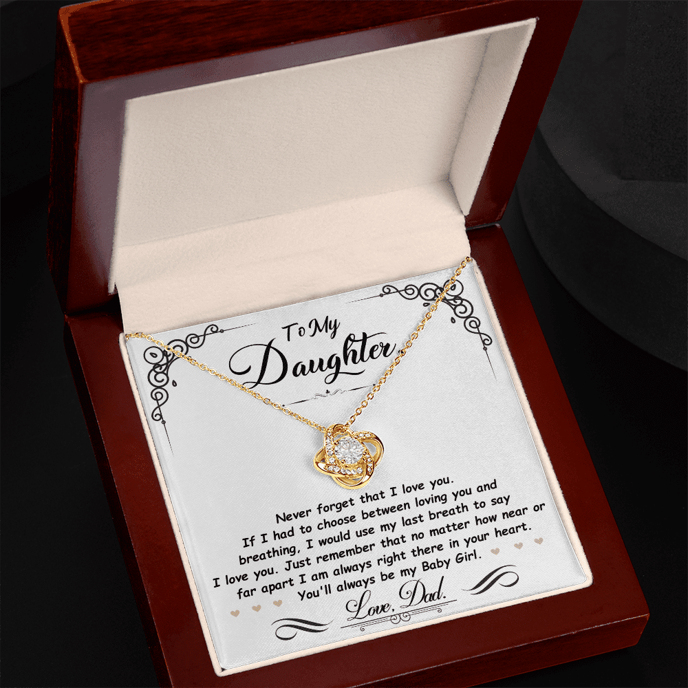To My Daughter - Always - Love Knot Necklace - Halliday Gifts