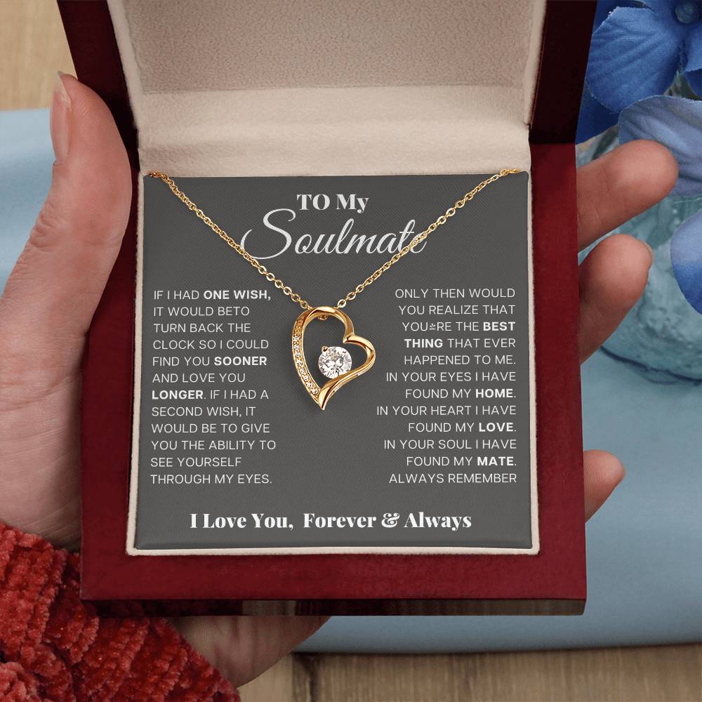 To My Soulmate - Forever and Always - Forever Love Necklace - Halliday Gifts