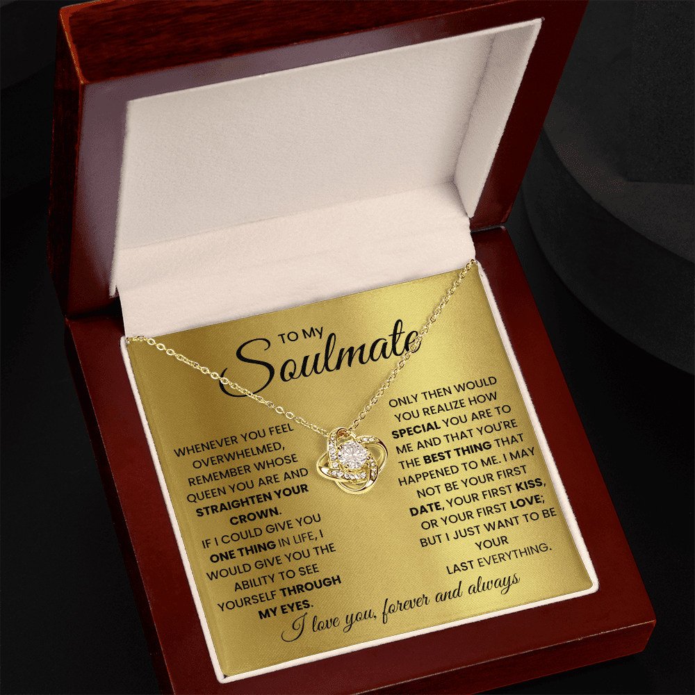 To My Soulmate - Your Everything Love Knot Necklace - Halliday Gifts