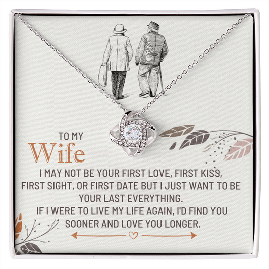 To My Wife - Live Again - Love Knot Necklace