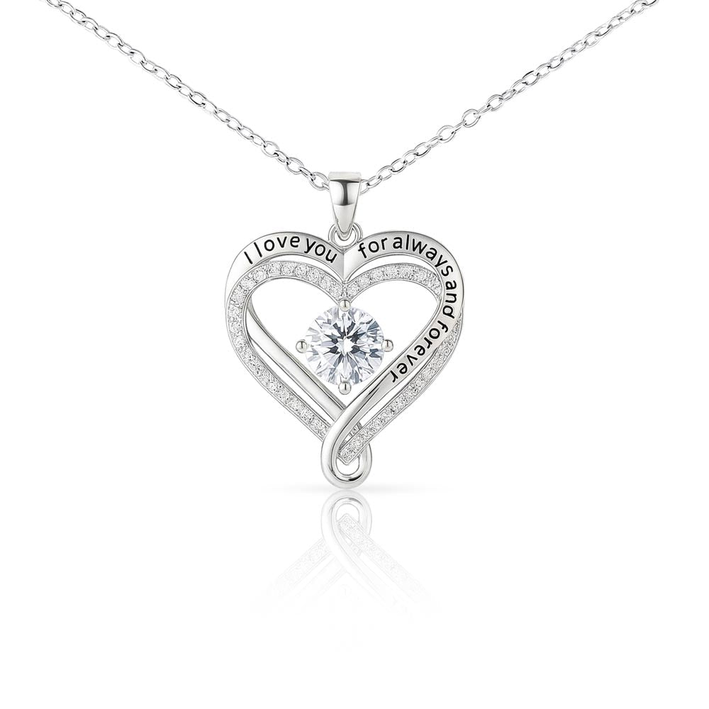 "I Will Always Be With You" White Gold Necklace - Halliday Gifts