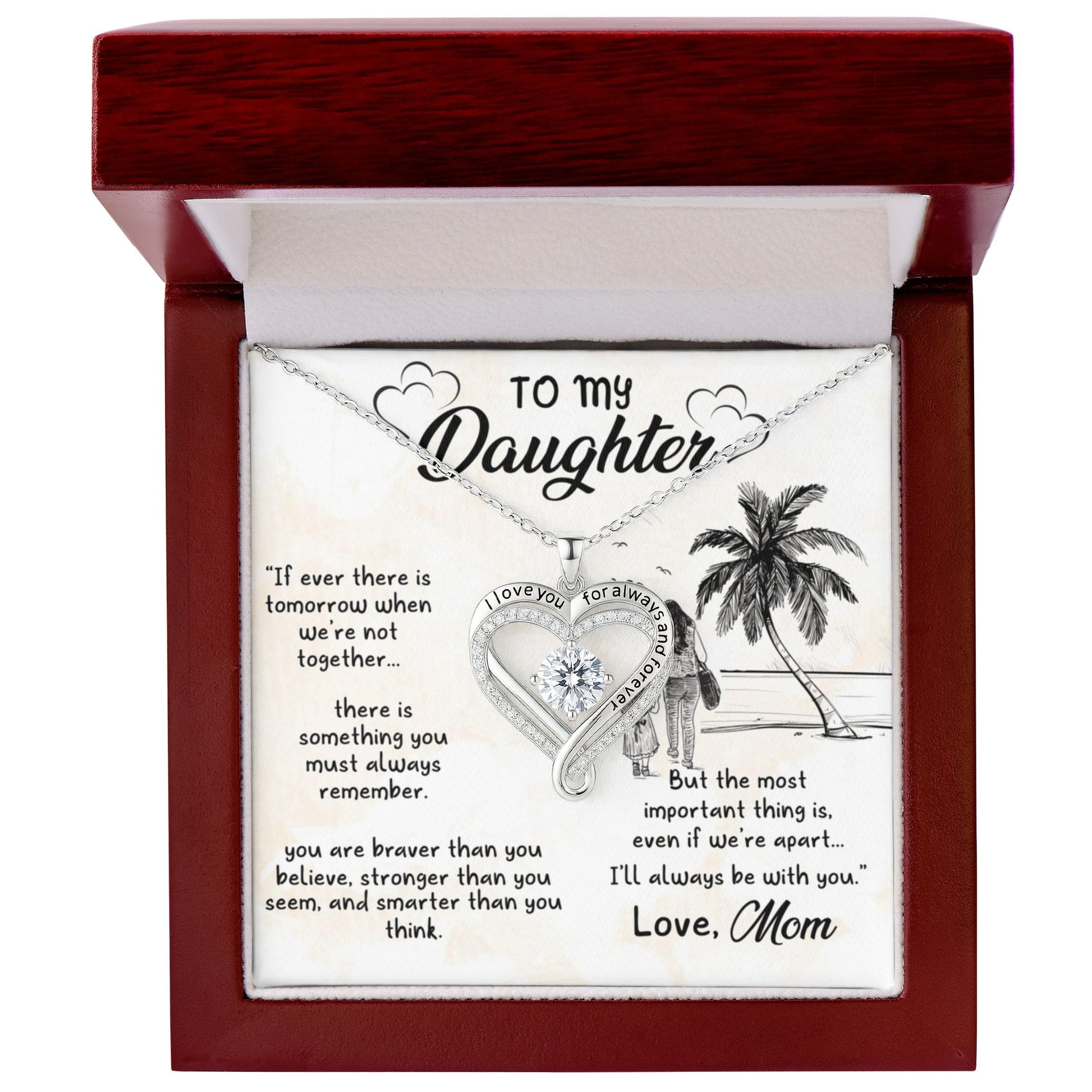 "I Will Always Be With You" White Gold Necklace - Halliday Gifts