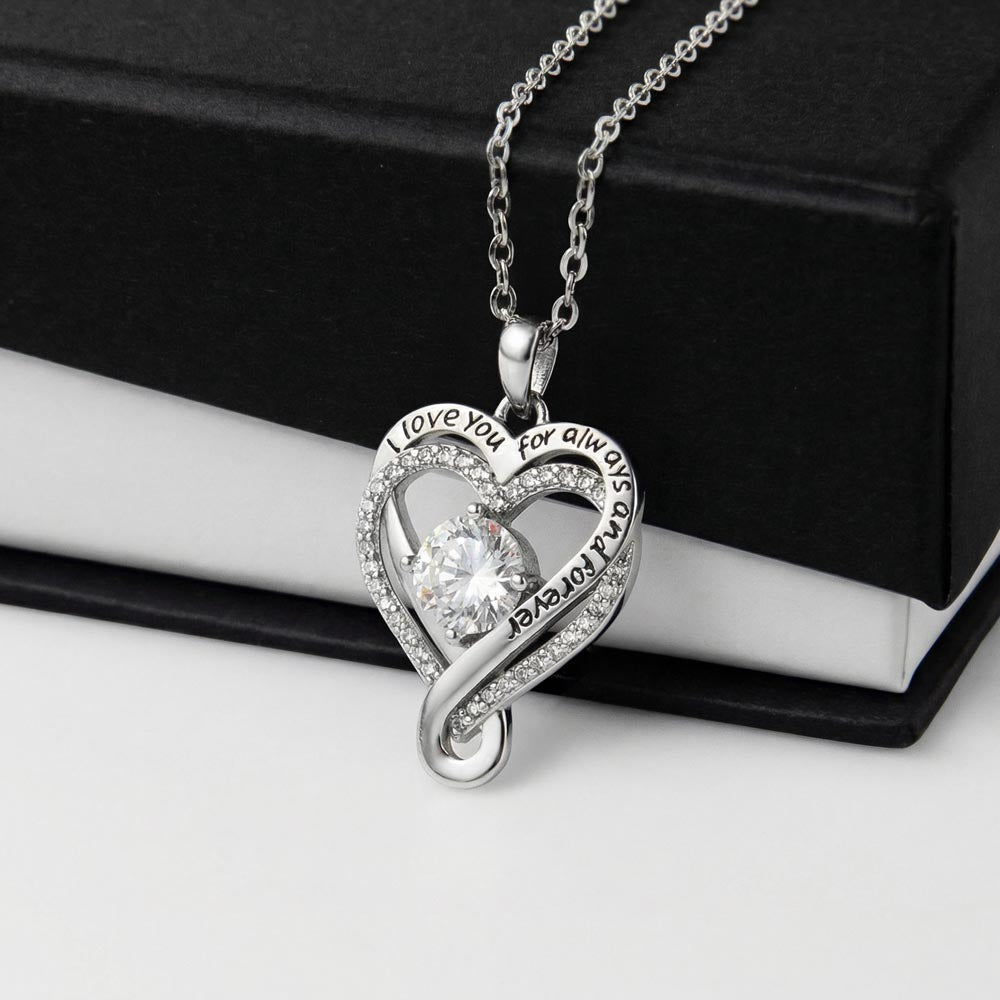 "I Will Always Be With You" White Gold Necklace - Halliday Gifts
