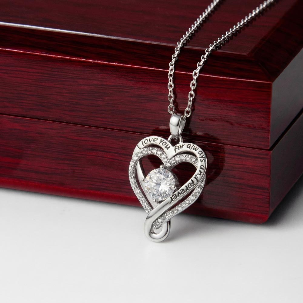 "I Will Always Be With You" White Gold Necklace - Halliday Gifts