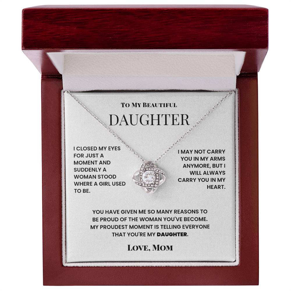 Love Knot Necklace - To My Beautiful Daughter - Suddenly a Woman - Halliday Gifts
