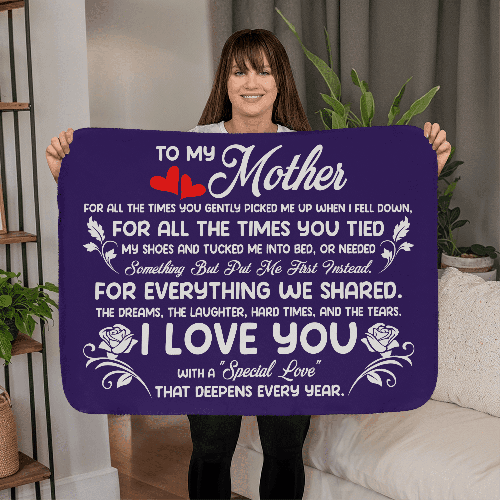 Mom's Favorite Sherpa Fleece Blanket - Halliday Gifts
