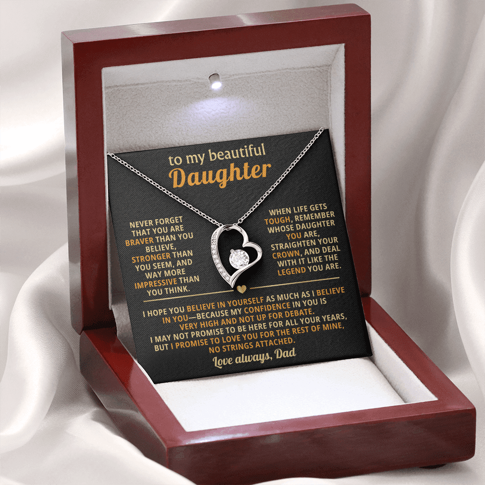 To My Beautiful Daughter - Confidence - Forever Love Necklace - Halliday Gifts