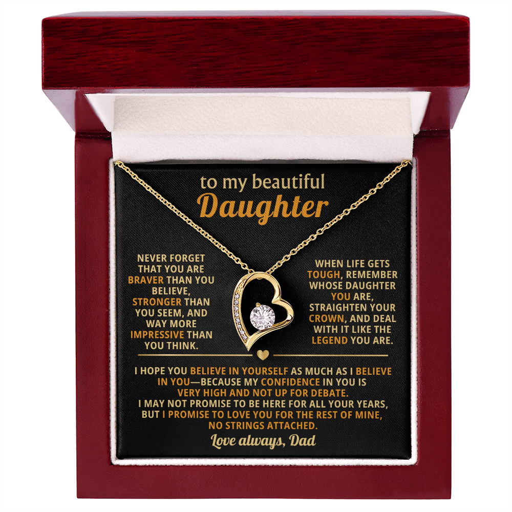 To My Beautiful Daughter - Confidence - Forever Love Necklace - Halliday Gifts