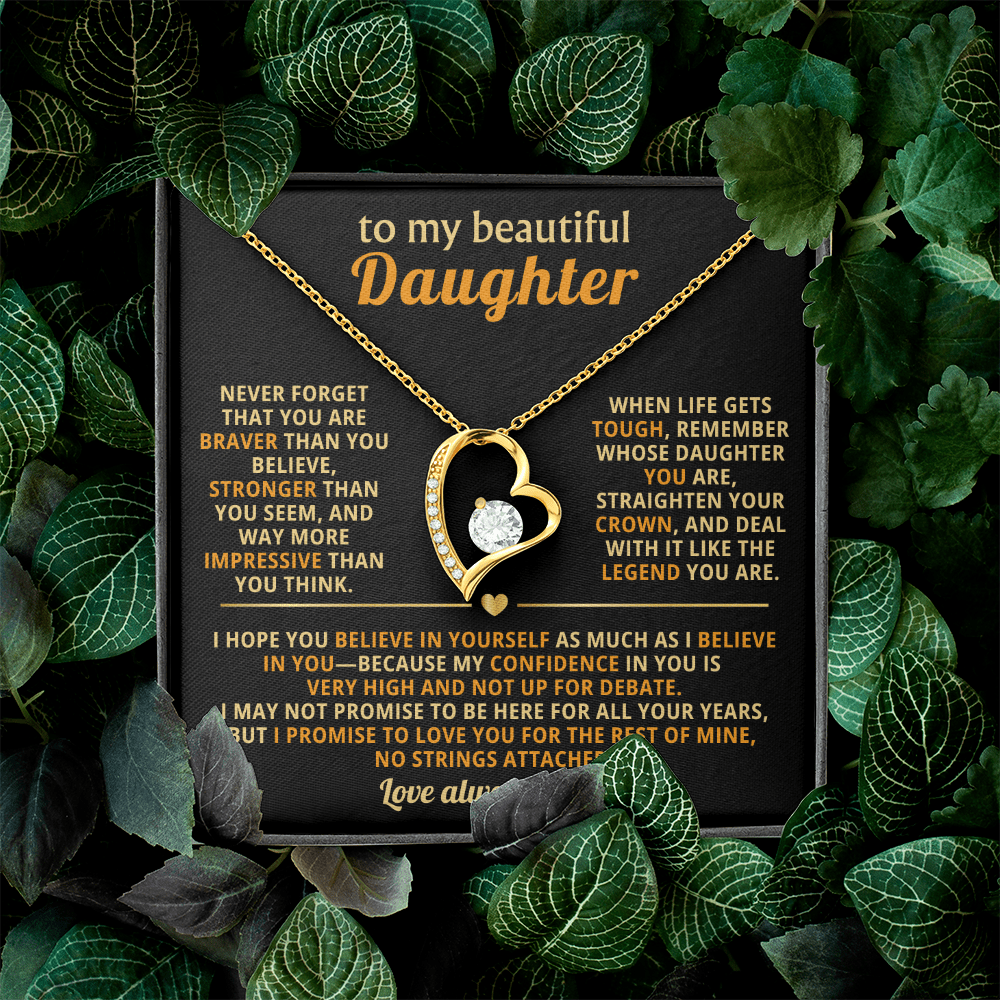 To My Beautiful Daughter - Confidence - Forever Love Necklace - Halliday Gifts