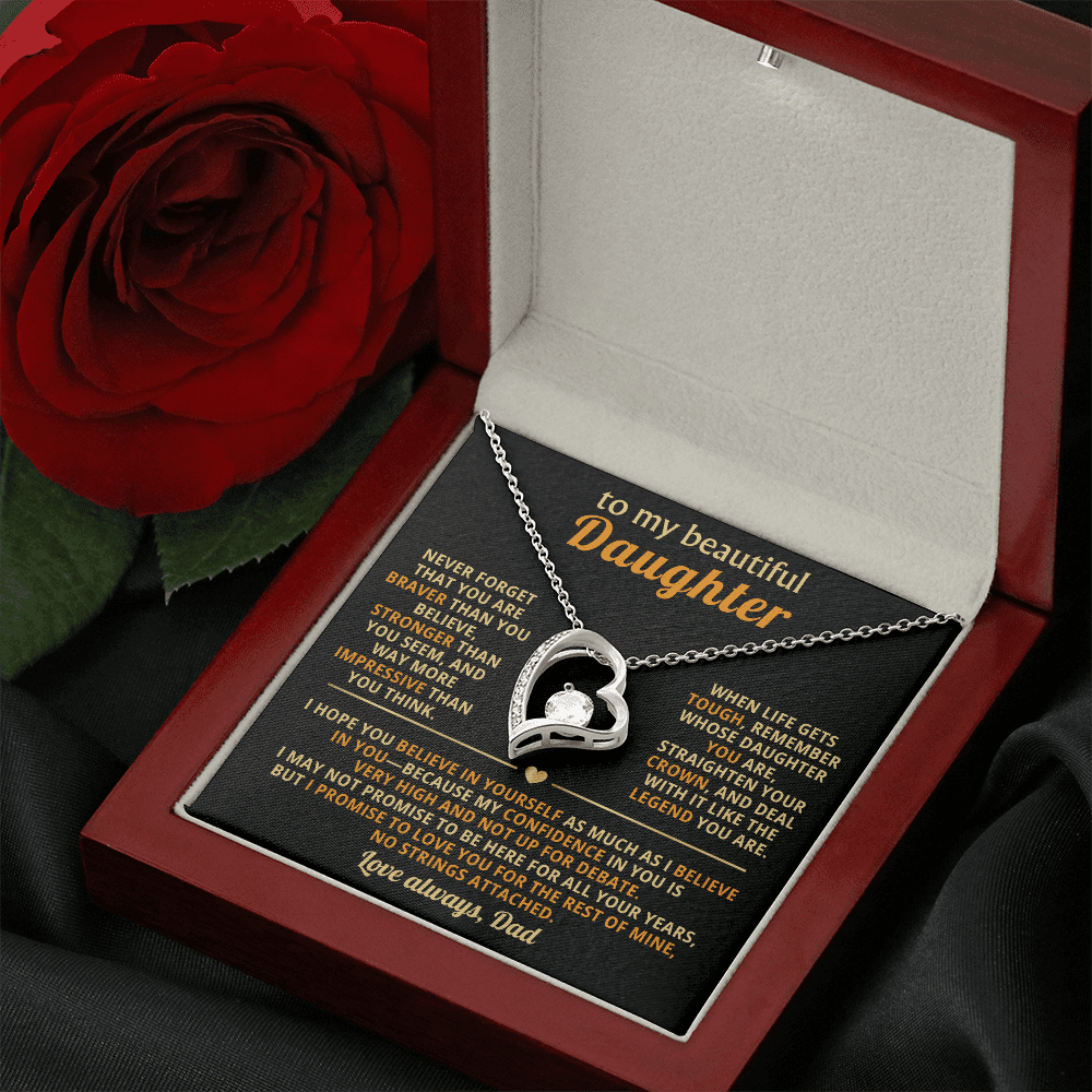 To My Beautiful Daughter - Confidence - Forever Love Necklace - Halliday Gifts
