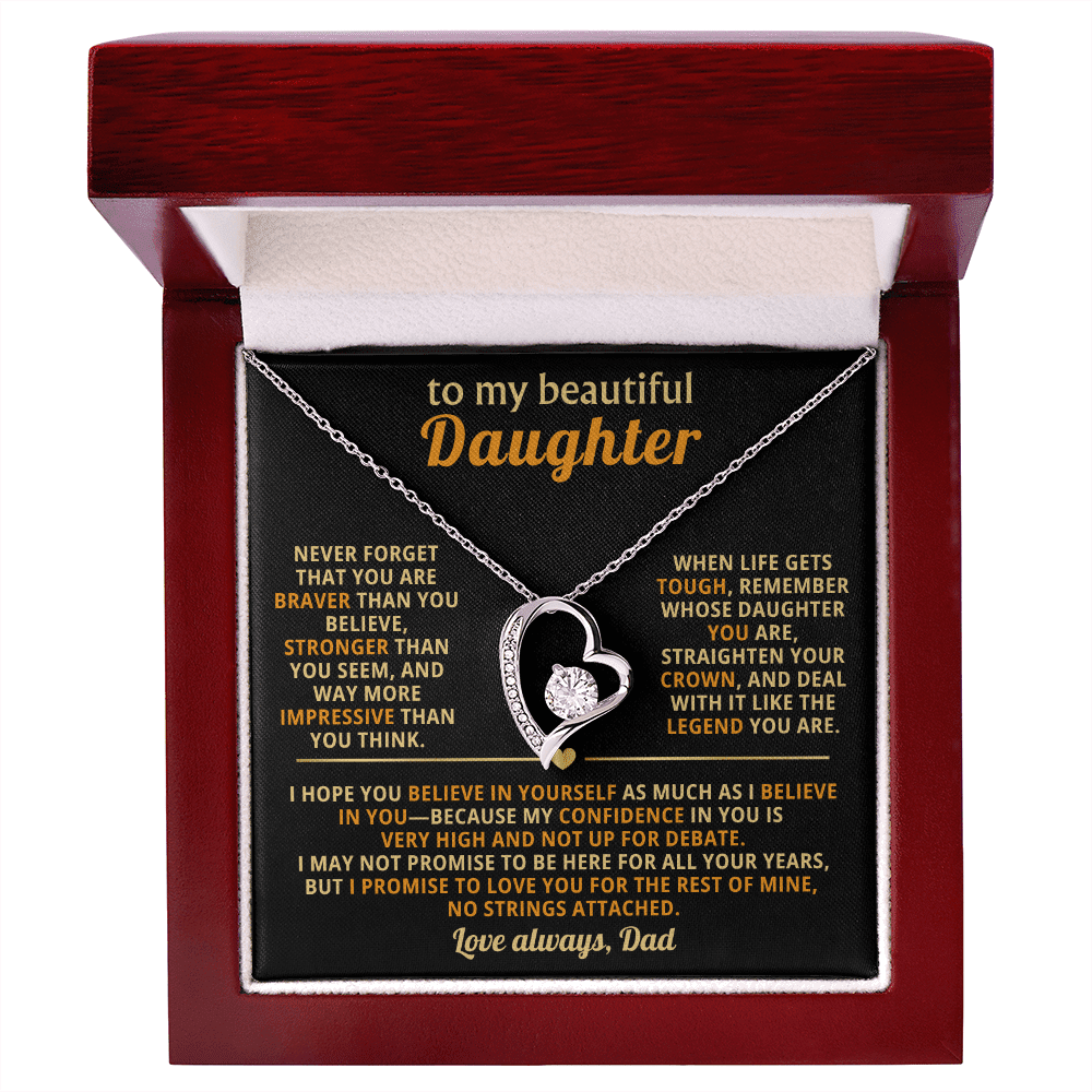 To My Beautiful Daughter - Confidence - Forever Love Necklace - Halliday Gifts