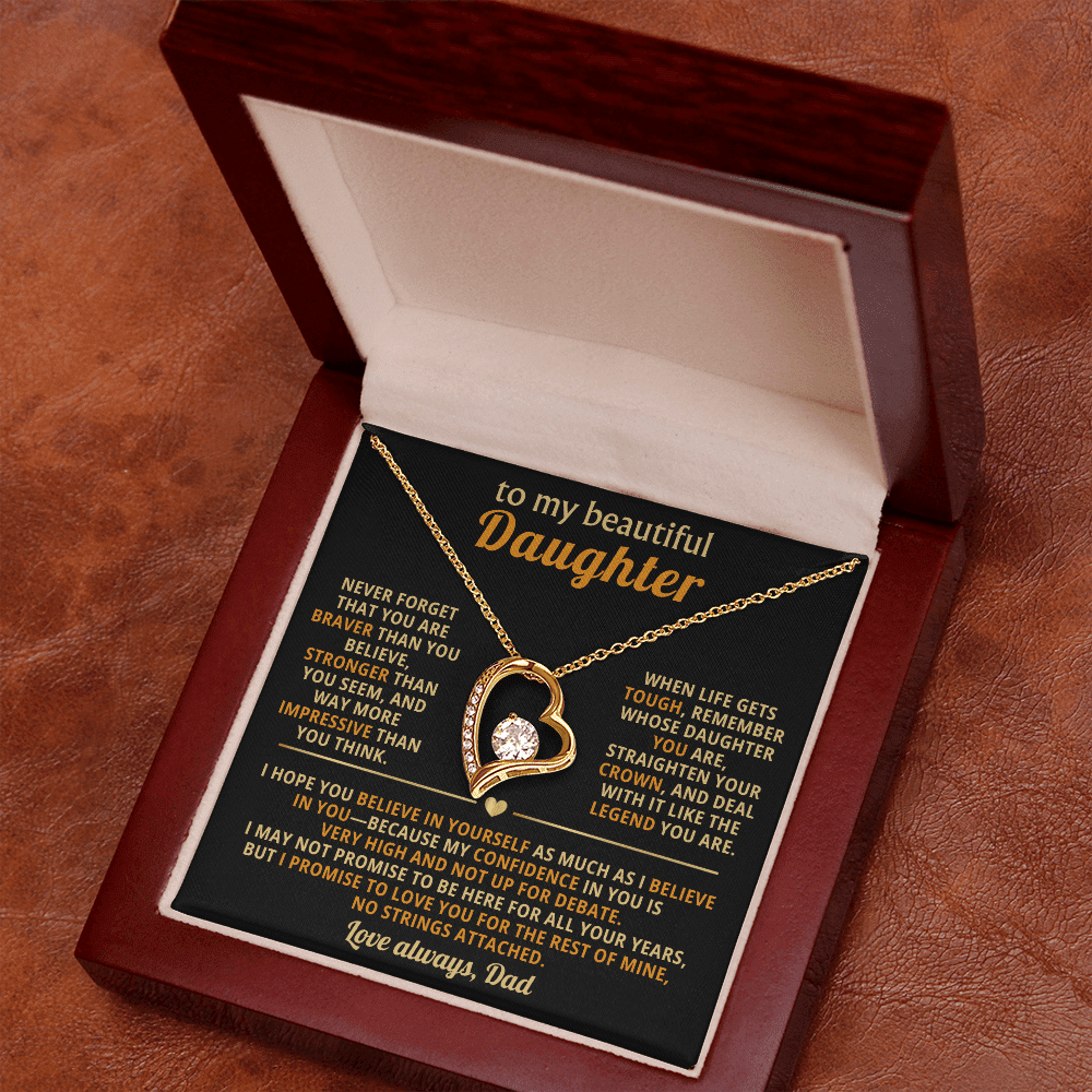 To My Beautiful Daughter - Confidence - Forever Love Necklace - Halliday Gifts
