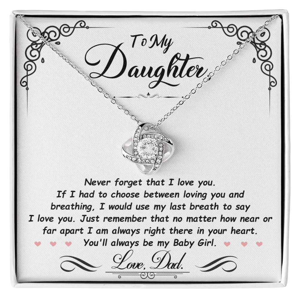 To My Daughter - Always - Love Knot Necklace - Halliday Gifts