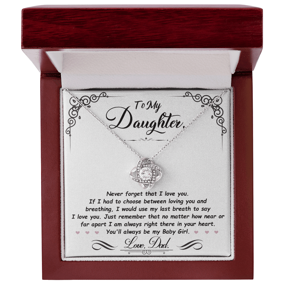 To My Daughter - Always - Love Knot Necklace - Halliday Gifts