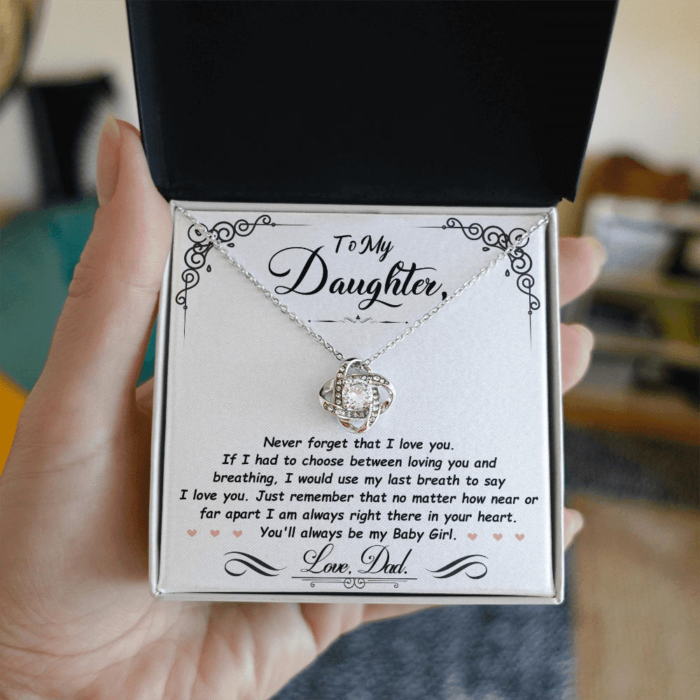 To My Daughter - Always - Love Knot Necklace - Halliday Gifts
