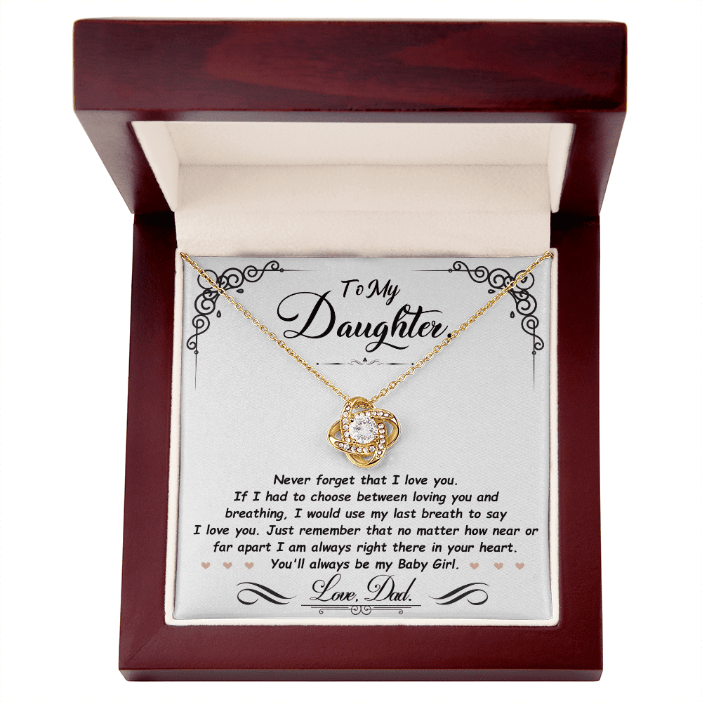 To My Daughter - Always - Love Knot Necklace - Halliday Gifts