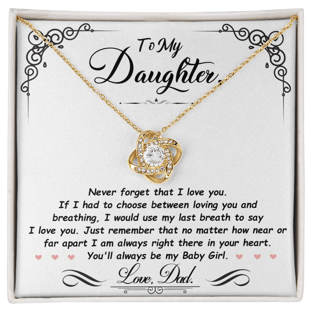 To My Daughter - Always - Love Knot Necklace - Halliday Gifts