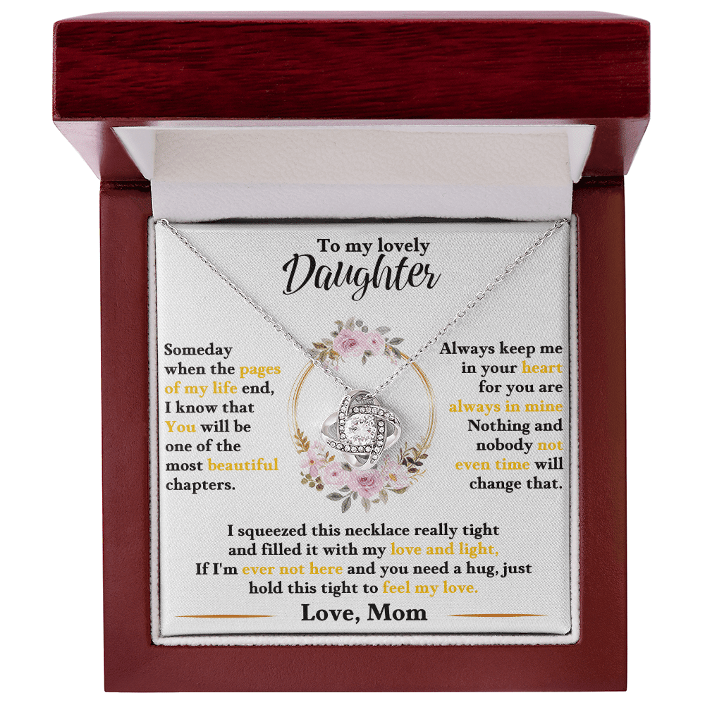 To My Lovely Daughter - Love Knot Necklace - Halliday Gifts