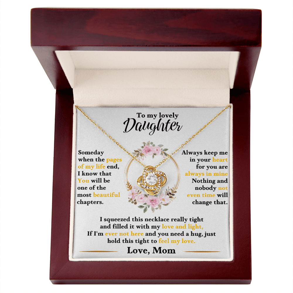 To My Lovely Daughter - Love Knot Necklace - Halliday Gifts