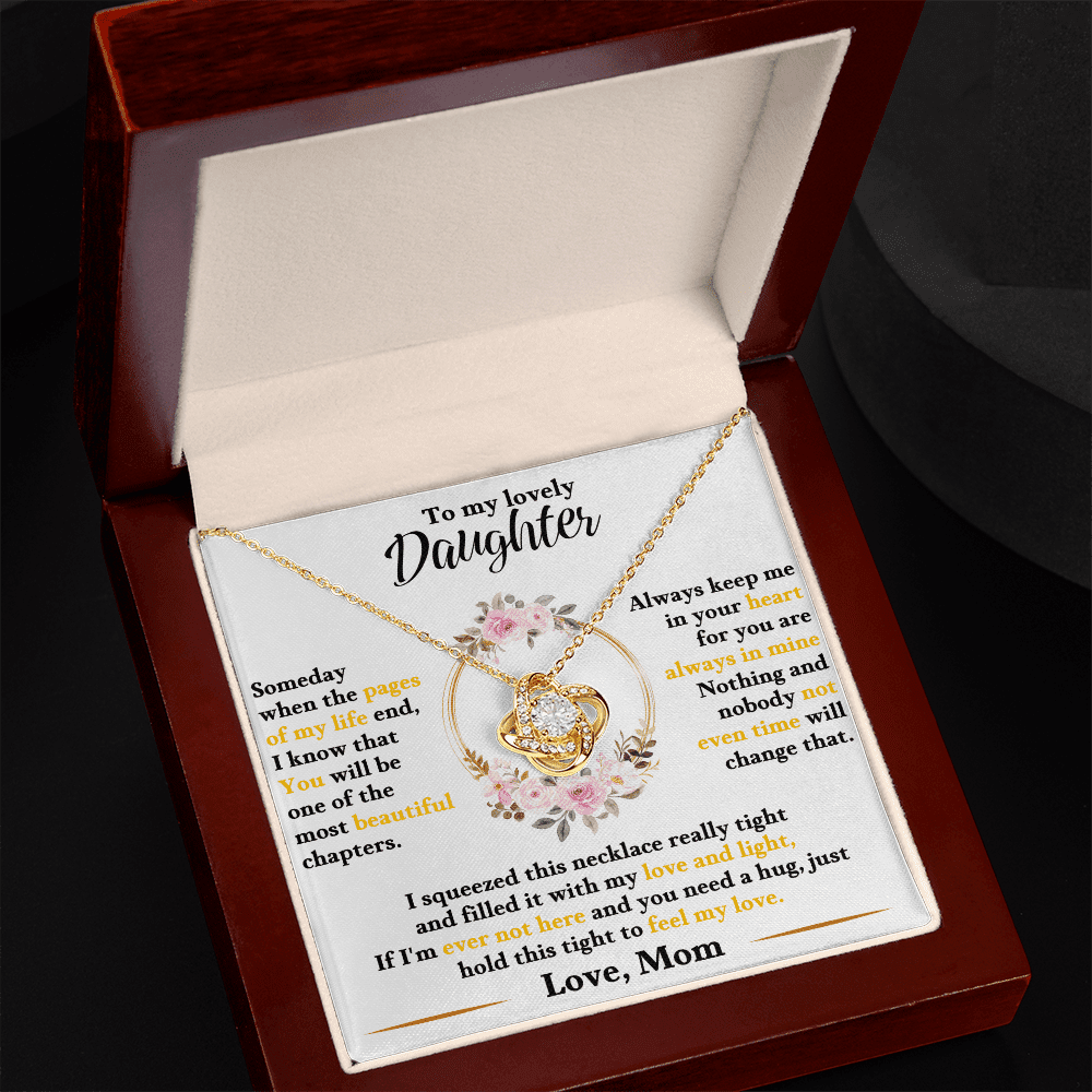 To My Lovely Daughter - Love Knot Necklace - Halliday Gifts