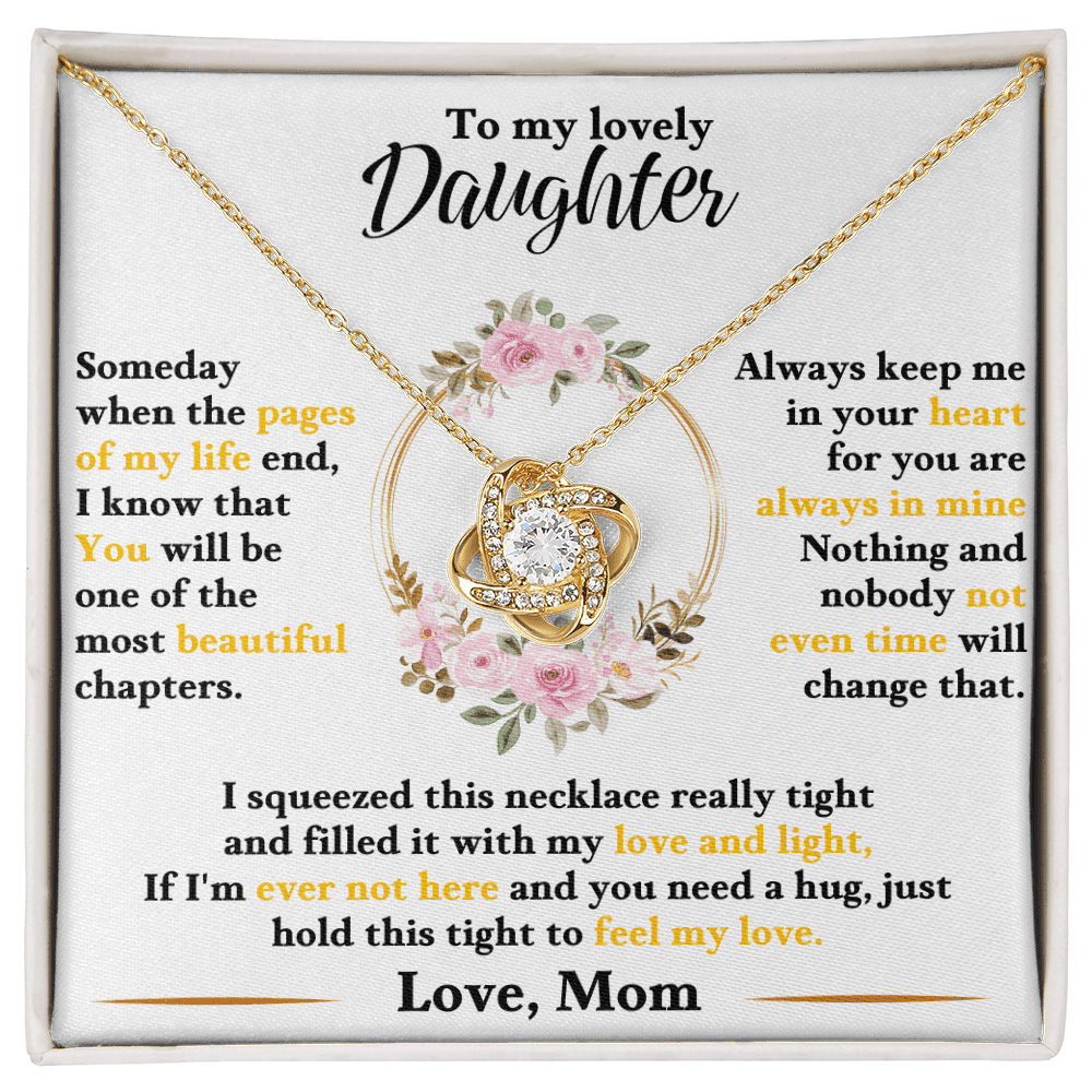To My Lovely Daughter - Love Knot Necklace - Halliday Gifts