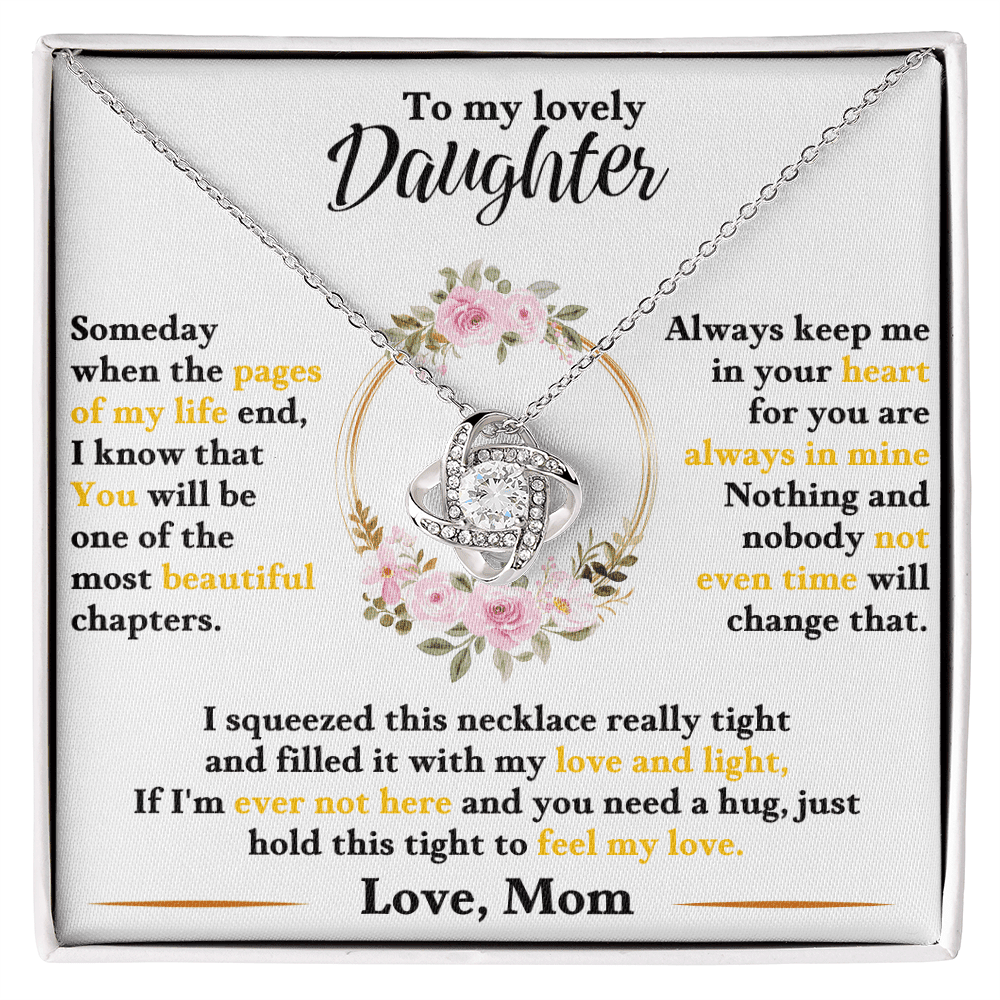 To My Lovely Daughter - Love Knot Necklace - Halliday Gifts