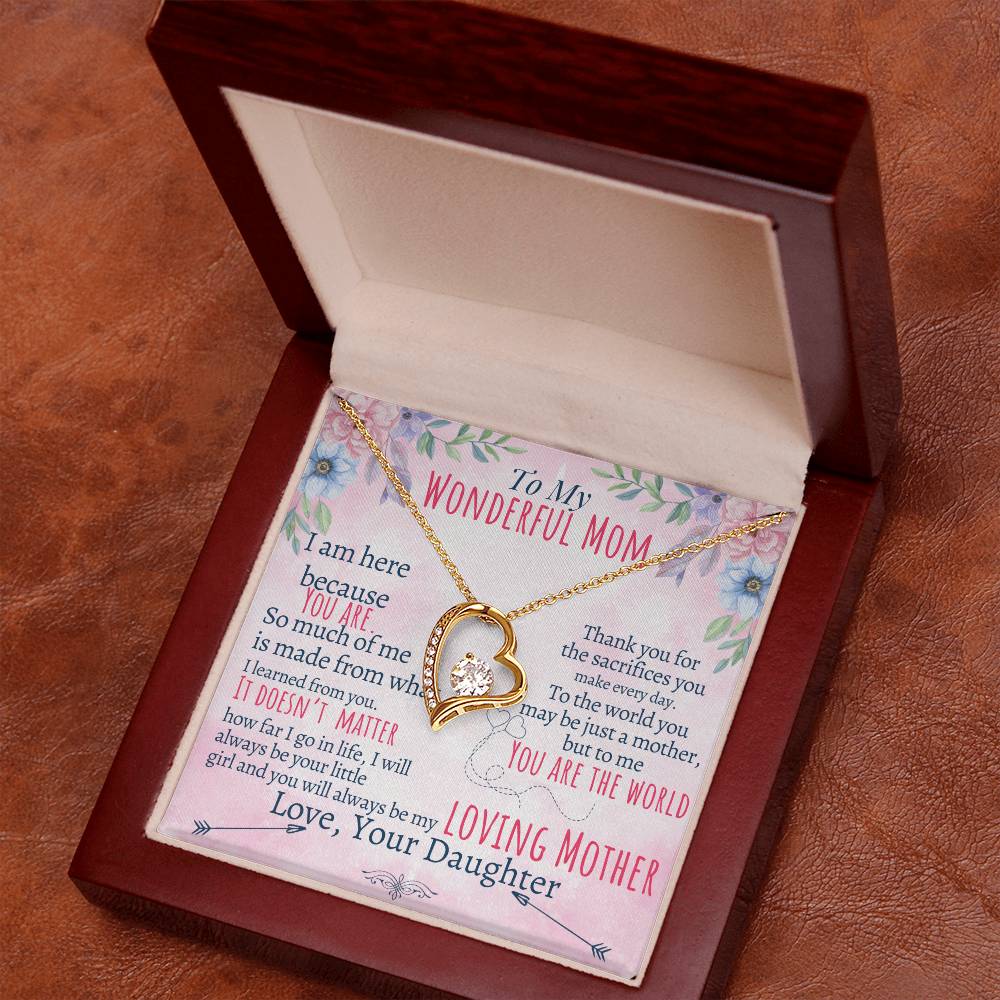 To My Mom - Loving Mother - Forever Love Necklace - Halliday Gifts