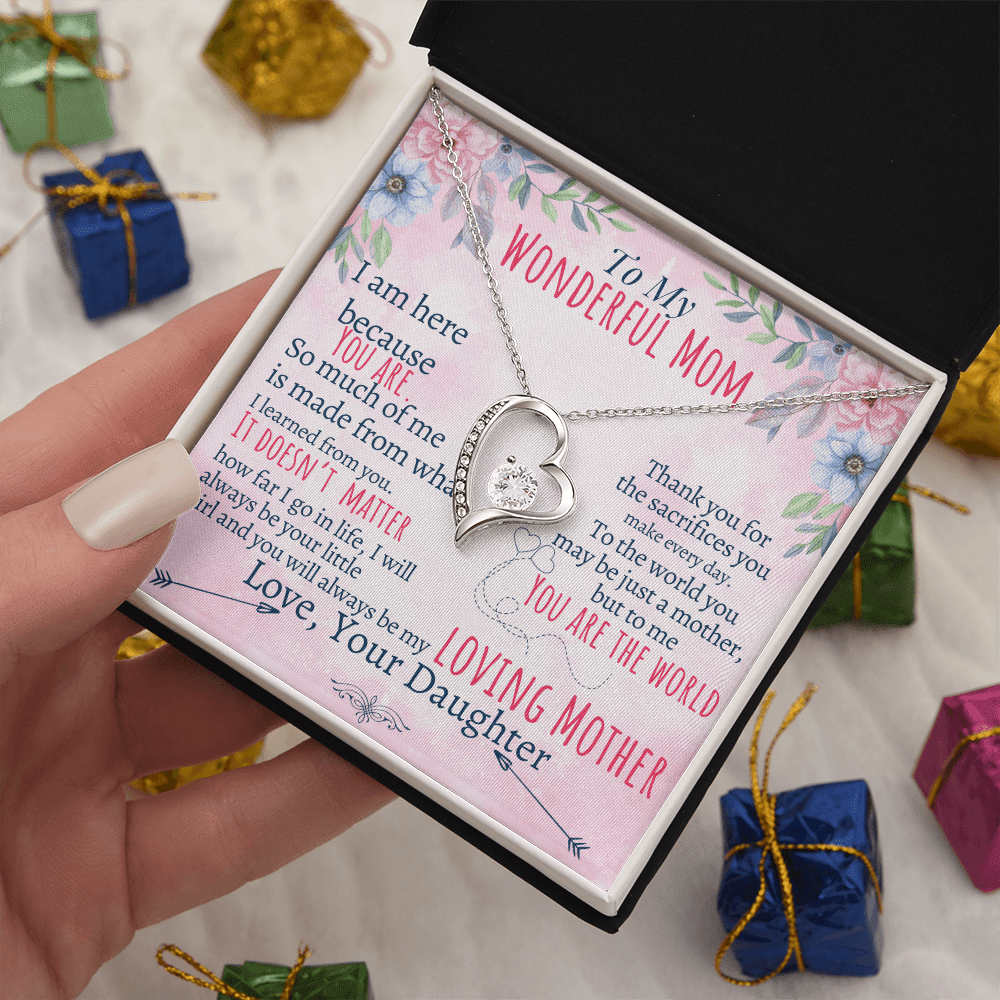 To My Mom - Loving Mother - Forever Love Necklace - Halliday Gifts