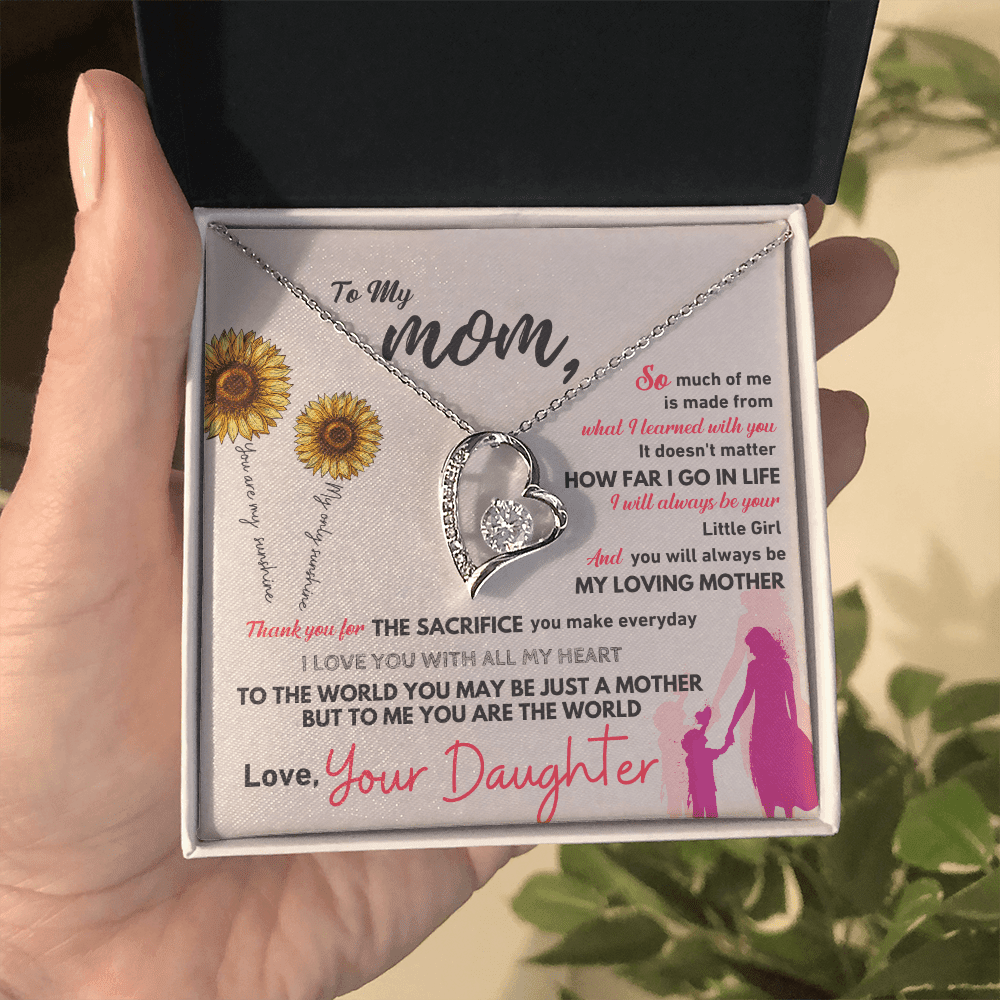 To My Mom - Thank You - Forever Love Necklace - Halliday Gifts