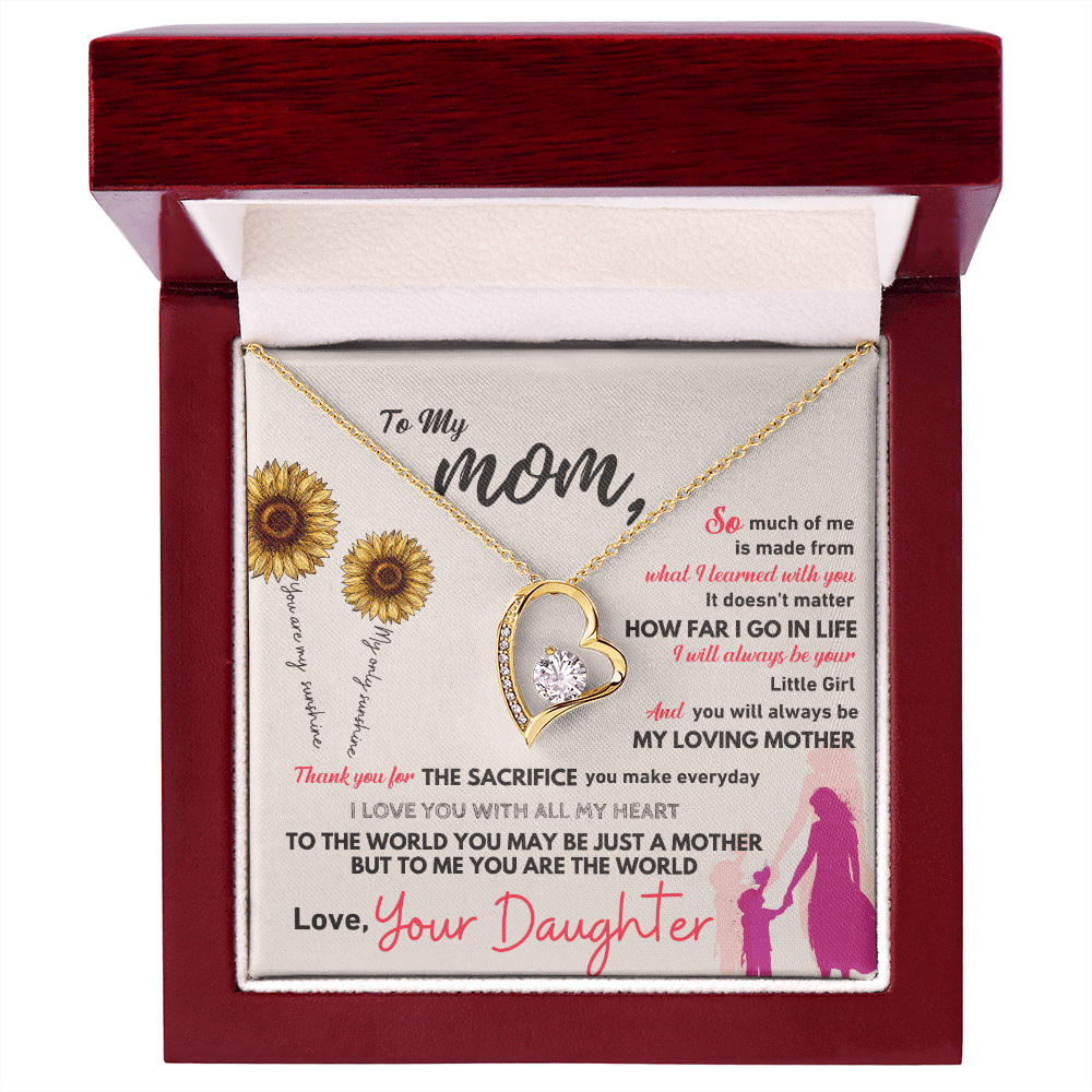 To My Mom - Thank You - Forever Love Necklace - Halliday Gifts
