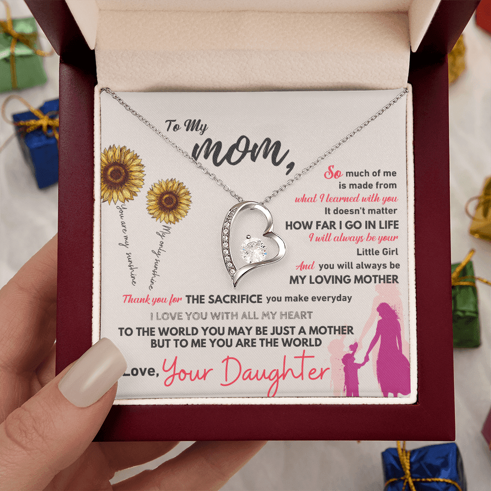 To My Mom - Thank You - Forever Love Necklace - Halliday Gifts