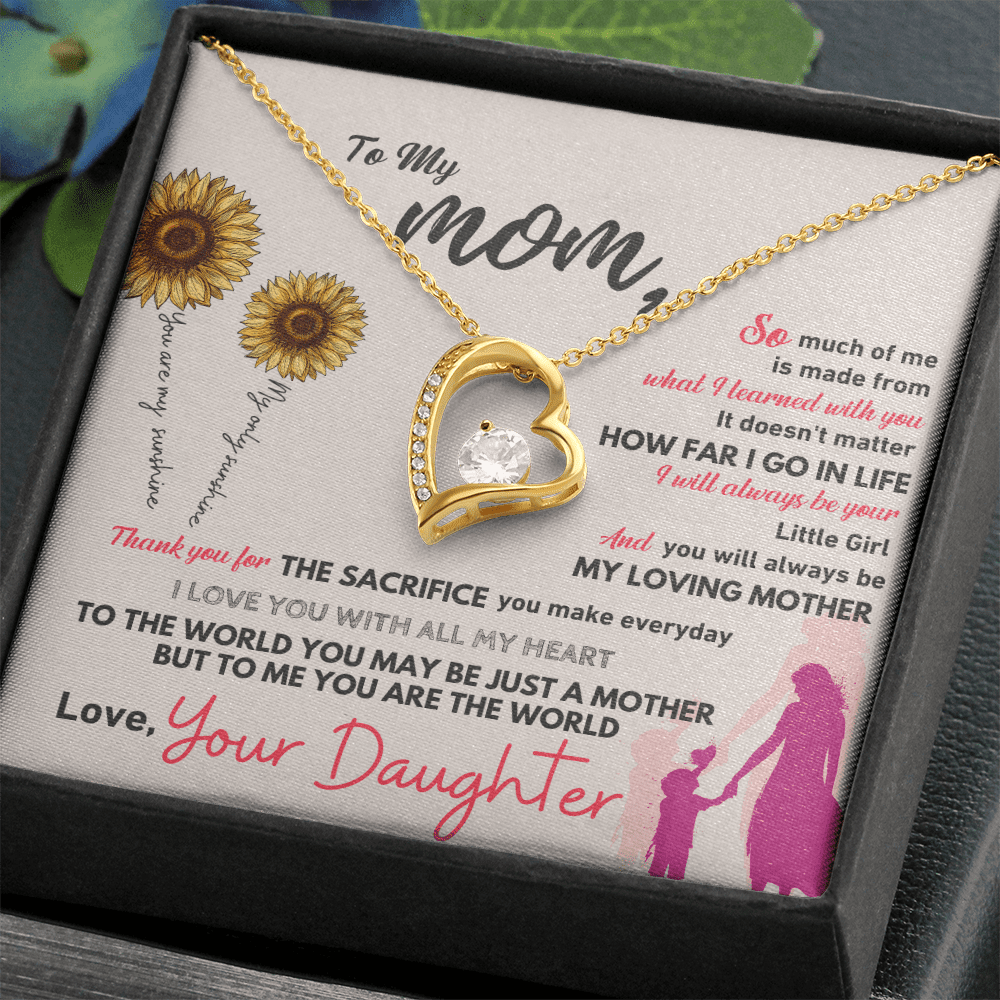 To My Mom - Thank You - Forever Love Necklace - Halliday Gifts