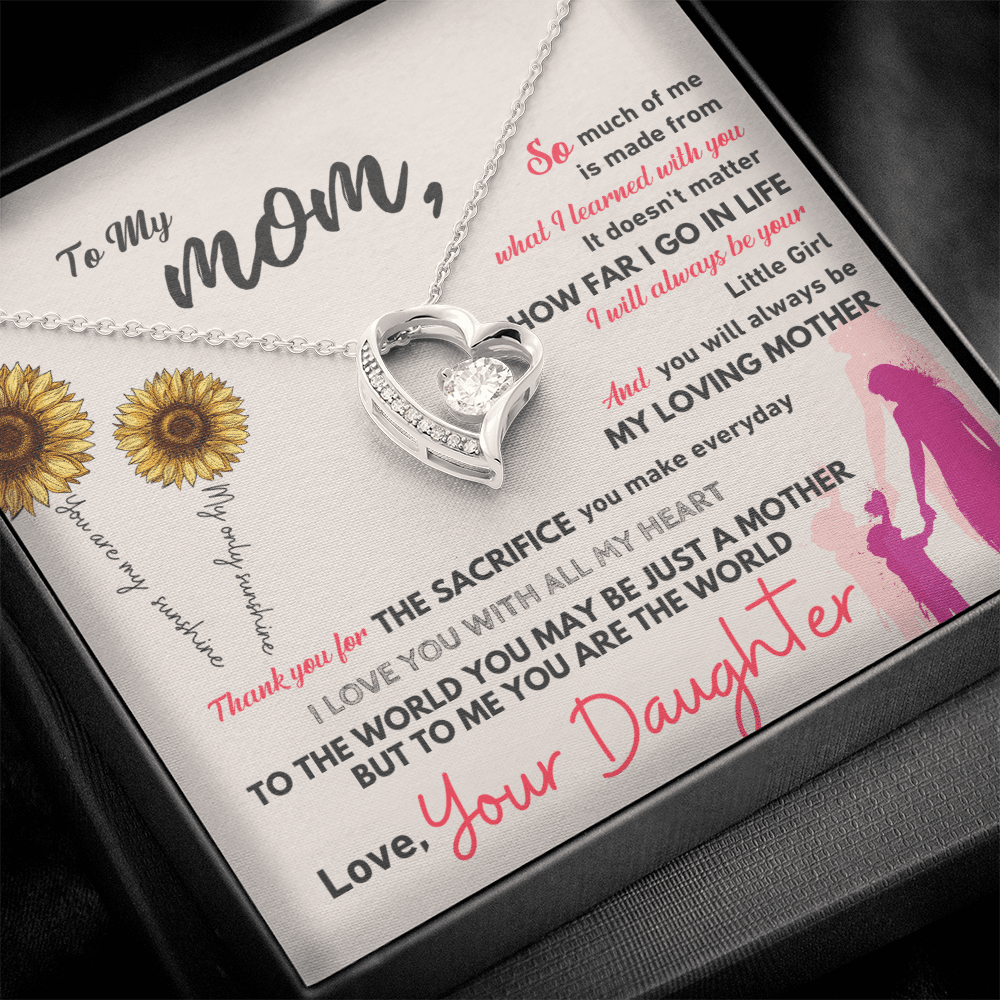 To My Mom - Thank You - Forever Love Necklace - Halliday Gifts