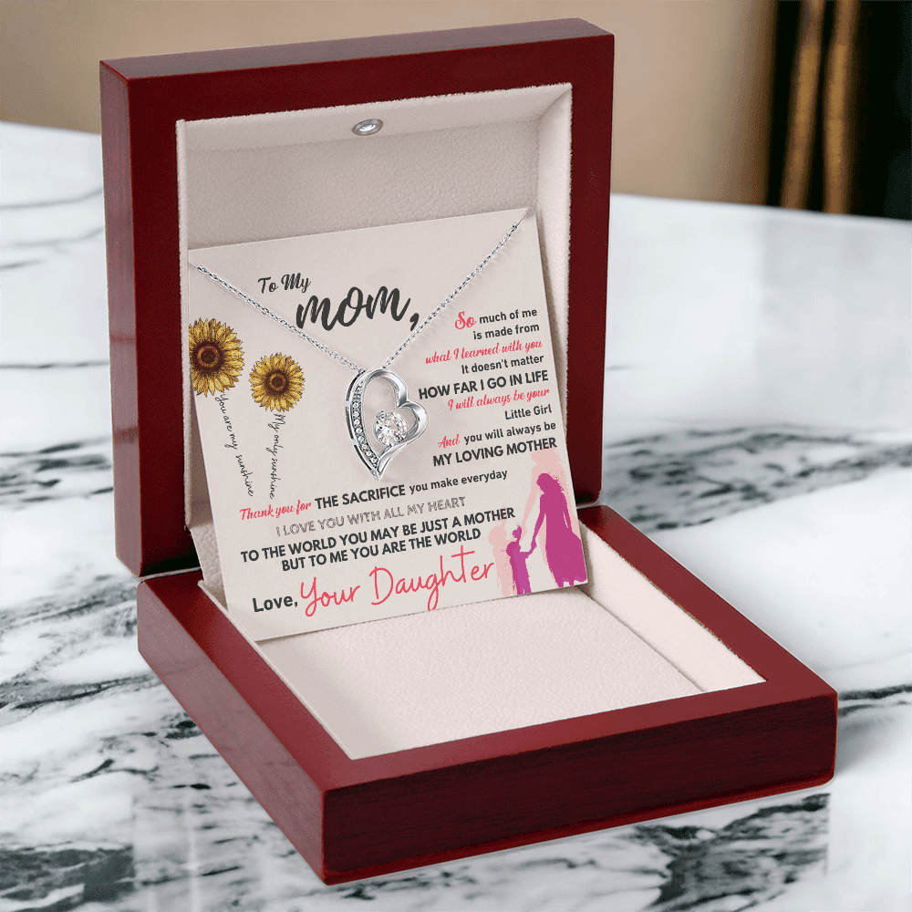 To My Mom - Thank You - Forever Love Necklace - Halliday Gifts
