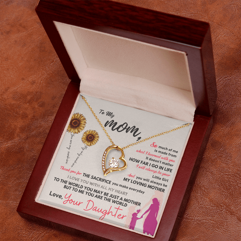 To My Mom - Thank You - Forever Love Necklace - Halliday Gifts