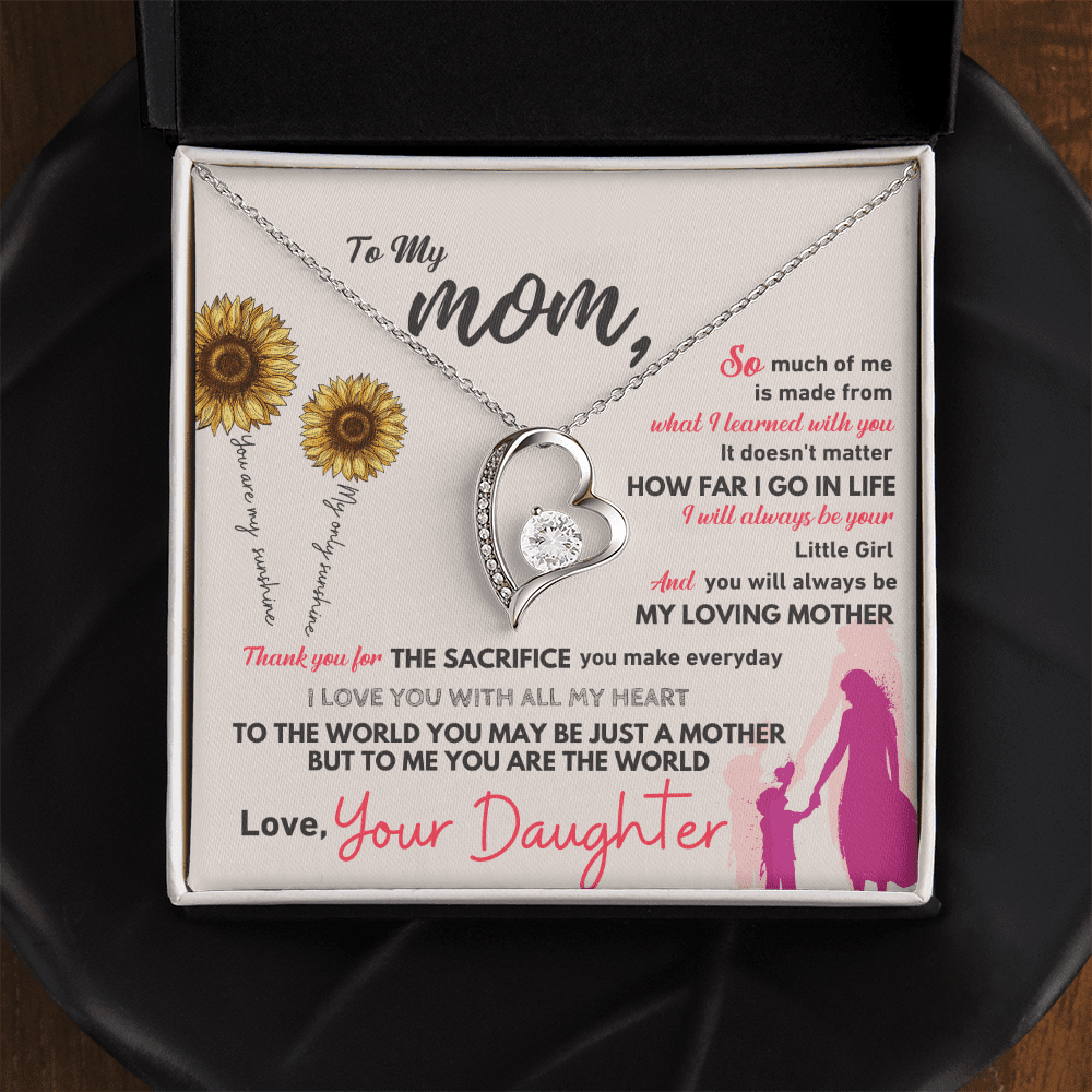 To My Mom - Thank You - Forever Love Necklace - Halliday Gifts