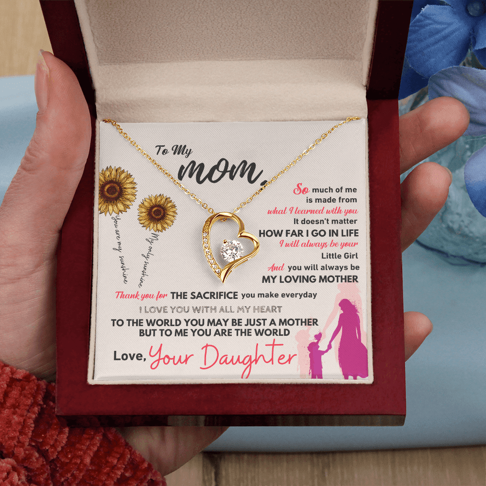 To My Mom - Thank You - Forever Love Necklace - Halliday Gifts
