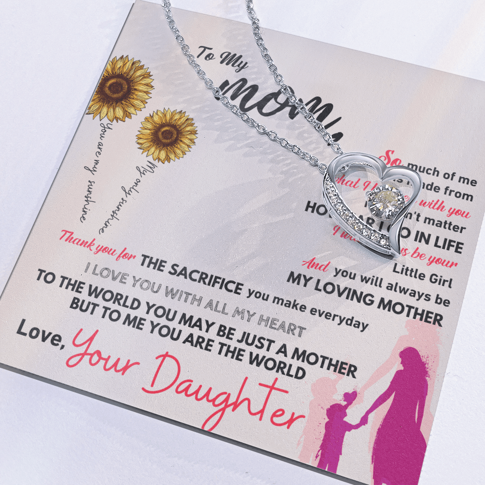 To My Mom - Thank You - Forever Love Necklace - Halliday Gifts