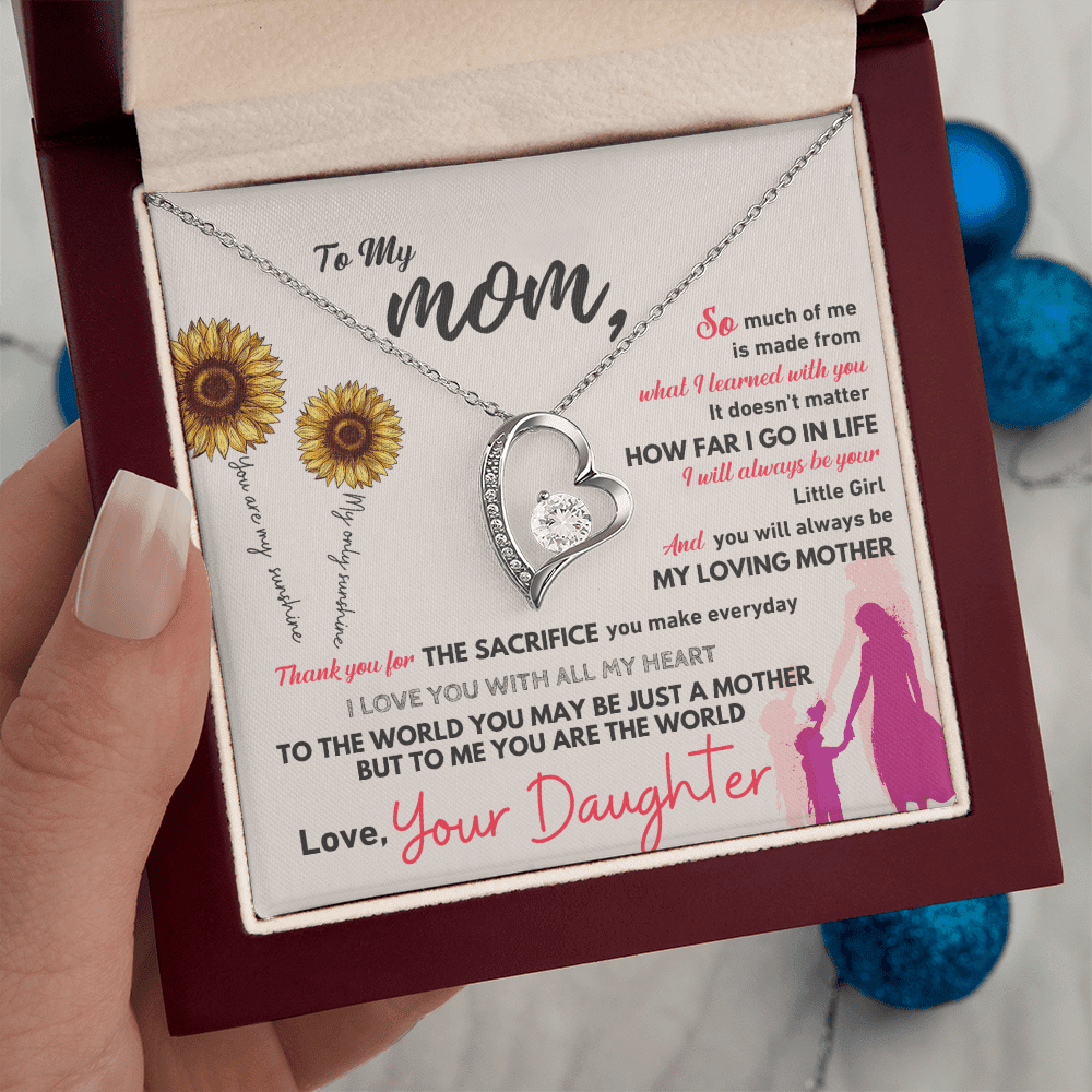 To My Mom - Thank You - Forever Love Necklace - Halliday Gifts