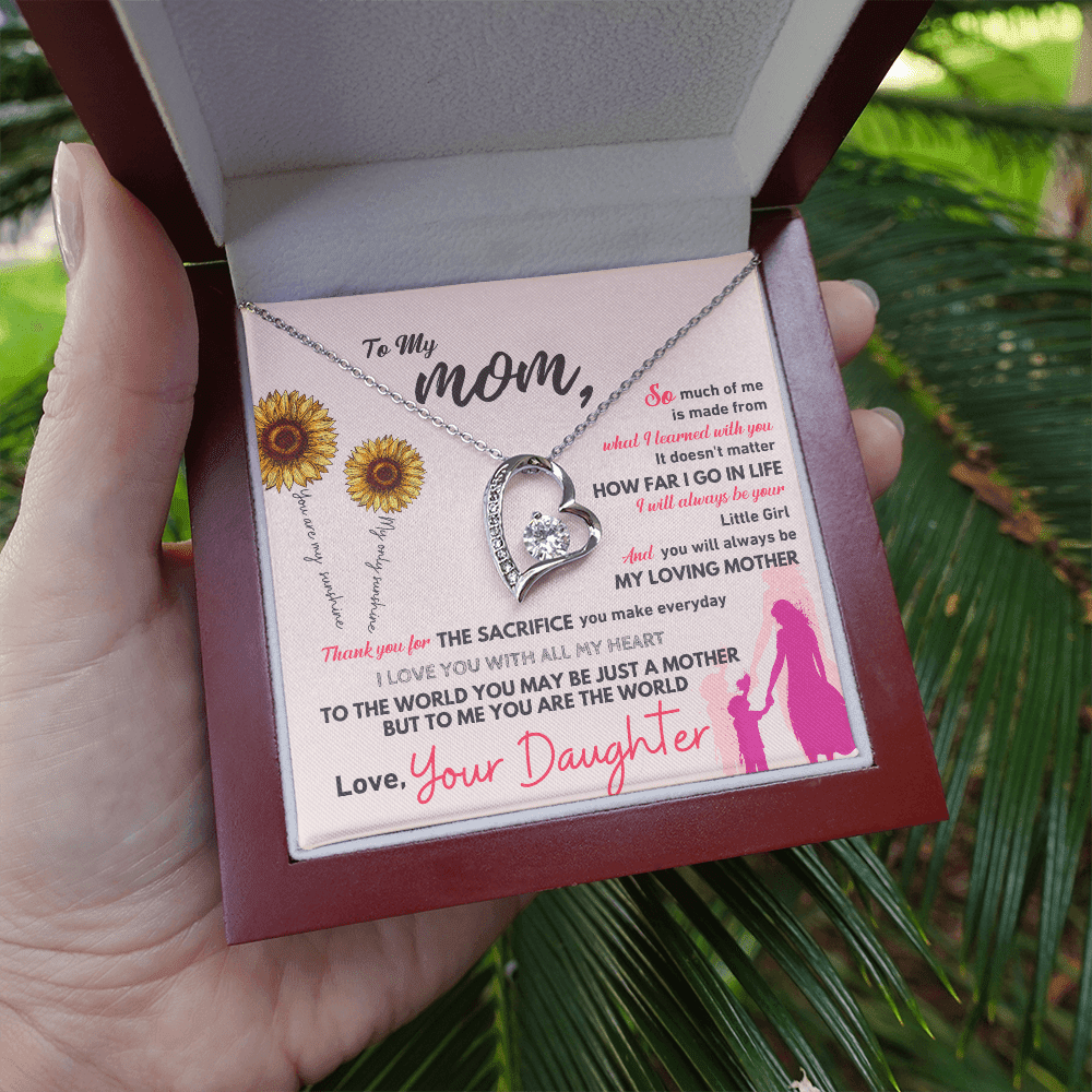 To My Mom - Thank You - Forever Love Necklace - Halliday Gifts