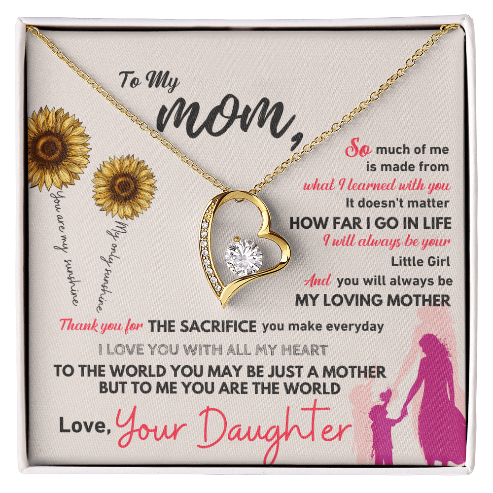 To My Mom - Thank You - Forever Love Necklace - Halliday Gifts