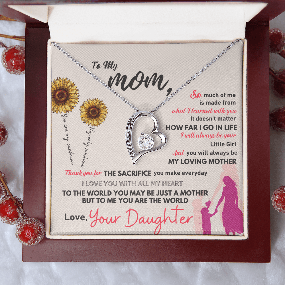 To My Mom - Thank You - Forever Love Necklace - Halliday Gifts