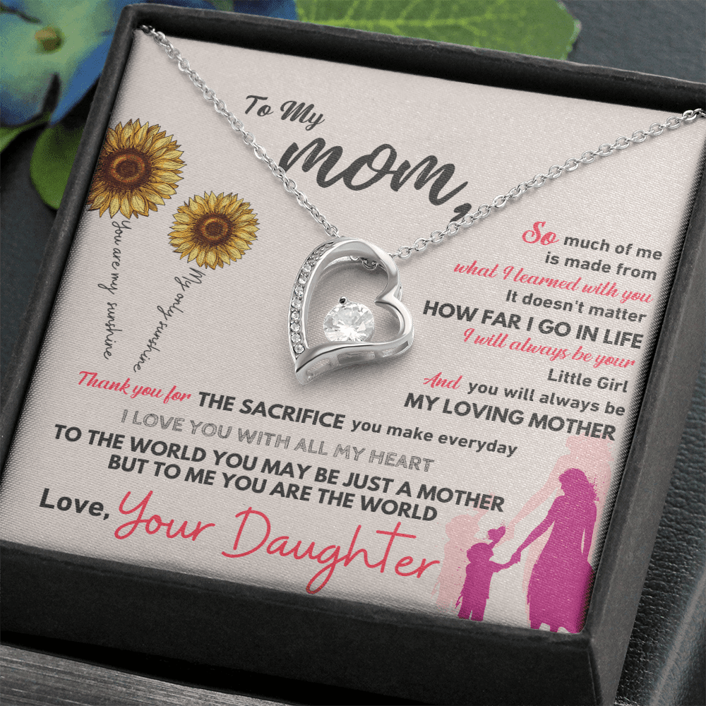 To My Mom - Thank You - Forever Love Necklace - Halliday Gifts