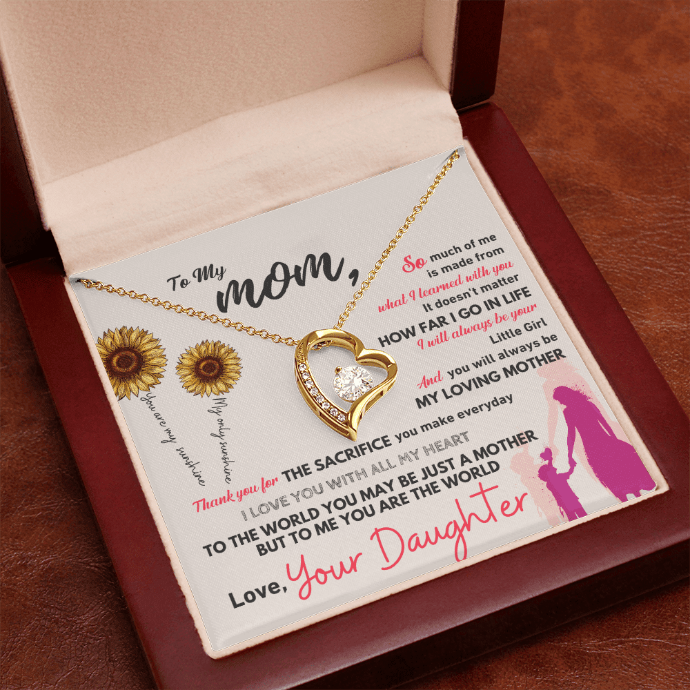 To My Mom - Thank You - Forever Love Necklace - Halliday Gifts