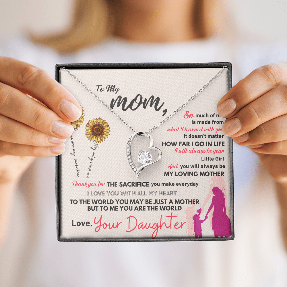 To My Mom - Thank You - Forever Love Necklace - Halliday Gifts