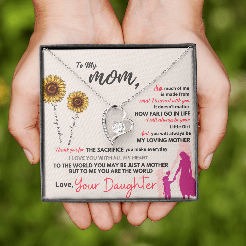 To My Mom - Thank You - Forever Love Necklace - Halliday Gifts