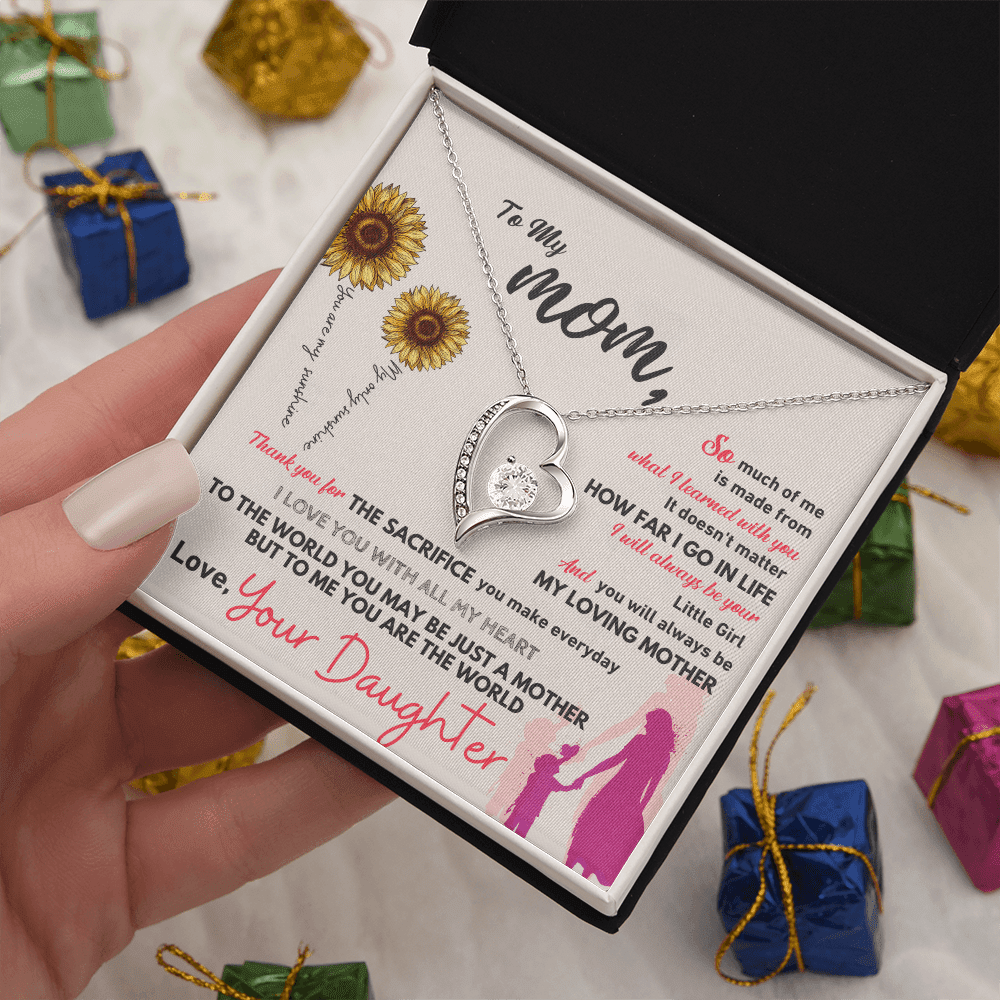 To My Mom - Thank You - Forever Love Necklace - Halliday Gifts
