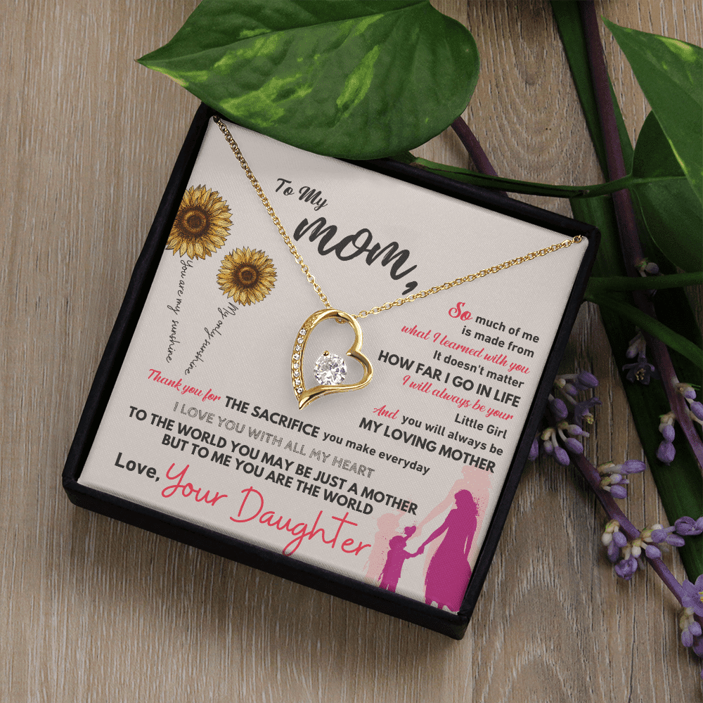To My Mom - Thank You - Forever Love Necklace - Halliday Gifts