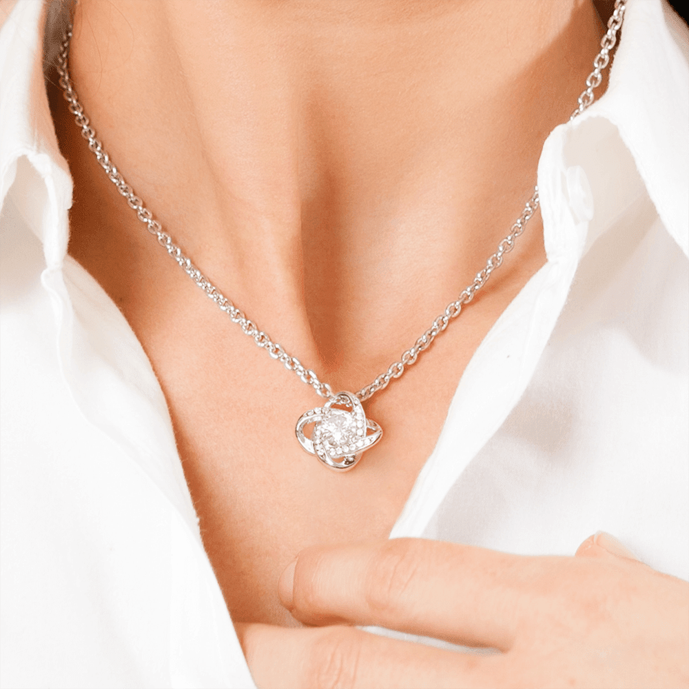 To My Mom - Thank You - Love Knot Necklace - Halliday Gifts