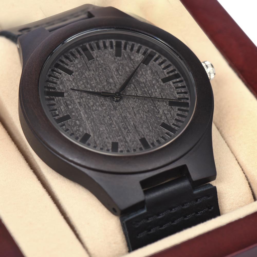 To My Son - Old Lion - Wooden Watch - Halliday Gifts